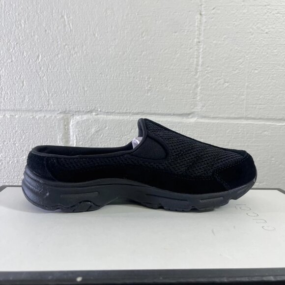 Easy Spirit Hotracings Black Leather Textile Mule Slip On Women's 6.5 US/5 UK - Picture 2 of 10